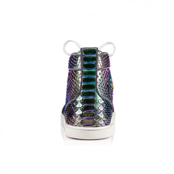 Christian Louboutin Bip Bip Orlato Flat Python Snakeskin High Top Sneaker 41 - Picture 12 of 14